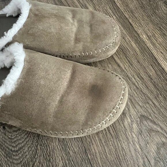 JENNI KAYNE Shearling-Lined Moc Clog Suede in Laurel Green Size 39 Size 9 - Picture 8 of 16